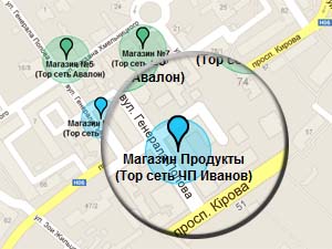 Мониторинг Персонала в реальном времени. Нанесение торговых точек на карту